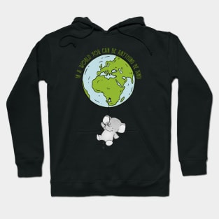 In A World Where You Can Be Anything Be Kind Cute Elephant Hoodie